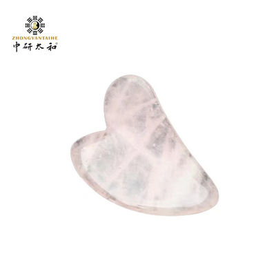 Outil de massage de grattage en forme de coeur Rose Quartz Rose Jade Stone