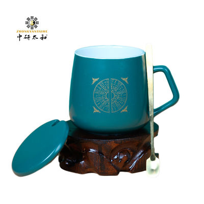 Style en céramique réutilisable de médecine de chinois traditionnel de tasse de café de la matte 7x9cm avec la cuillère