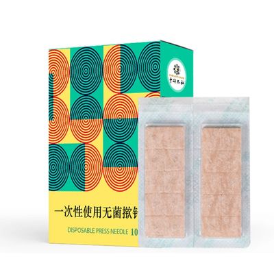100 pièces par boîte Aiguilles de presse d'acupuncture avec poignée en plastique et méthode de stérilisation de gaz d'oxyde d'éthylène