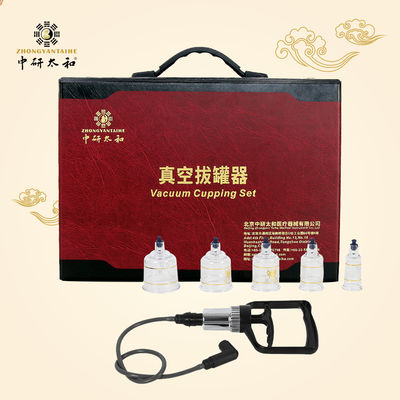 Nettoyez à l'aspirateur l'aspiration 19 tasses d'ensembles de Hijama de thérapie de cellulites de massage de soulagement de douleurs de dos mettant en forme de tasse chinois