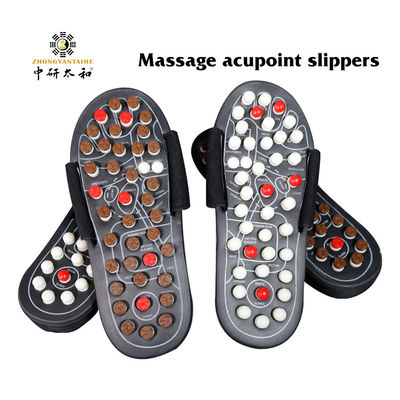 Non glissement sandales de réflexologie d'acupoint de 10,43 pouces, pantoufles de massage d'acupression