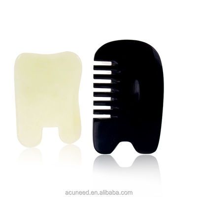 qualité  Class II Buffalo Horn Jade Guasha Tools Set with oil Massage Usine