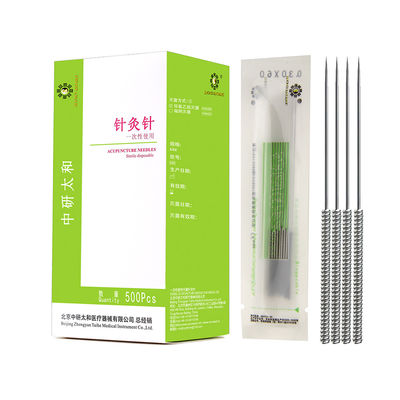 10 mm de longueur de poignée d'acupuncture droite Aiguilles intradermiques pour la médecine traditionnelle chinoise et le soulagement de la douleur