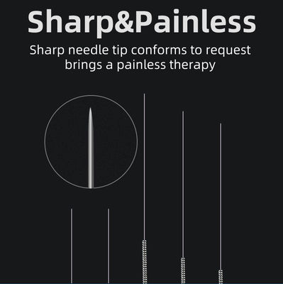 Aiguilles intradermiques de 10 mm avec manche pour acupuncture, cosmétique et médical