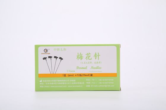 Médecine traditionnelle chinoise Zhongyan fleur d'aiguille 12 aiguilles Box équipement d'acupuncture adapté pour clinique et thérapeutique