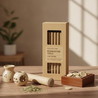 Durée de conservation 5 ans Outils de moxibustion brun clair Méthodes de moxibustion directe ou indirecte adaptées à la thérapie professionnelle