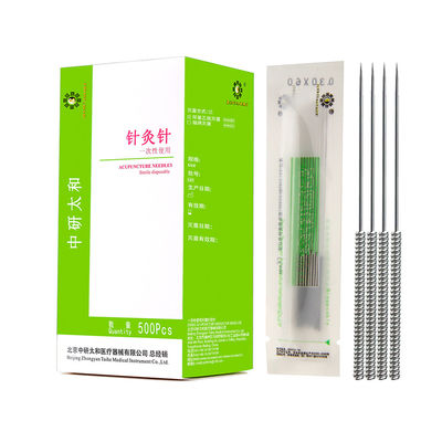 Autocollant d' aiguille d' acupuncture en acier inoxydable / Aiguilles d' acupuncture jetables pour la médecine chinoise