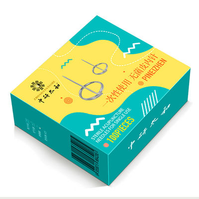 Aiguilles d'acupuncture intradermiques de 10 mm de longueur de manche pour cosmétique et médical, finition argentée