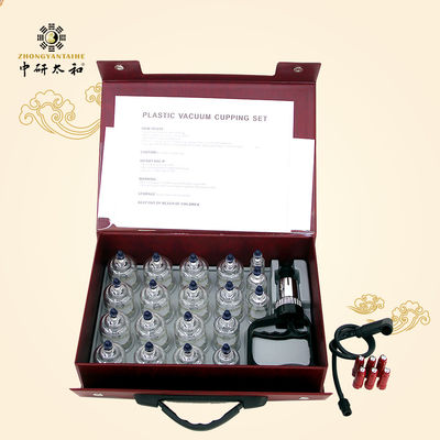 Nettoyez à l'aspirateur l'aspiration 19 tasses d'ensembles de Hijama de thérapie de cellulites de massage de soulagement de douleurs de dos mettant en forme de tasse chinois