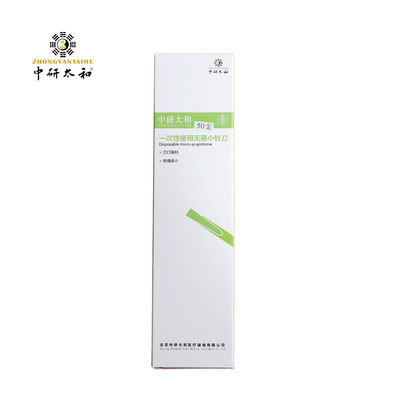 long couteau de cuivre Sterile Agujas De Acupuntura jetable d'aiguille d'acuponcture de la poignée 50pcs