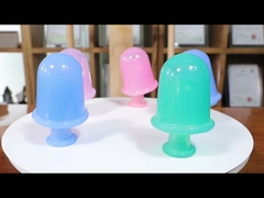 Massage d'oeil de visage réglé de ventouses de silicone de catégorie comestible pour des soins de santé