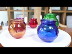 Ensemble de 5 ventouses chinoises traditionnelles en verre coloré pour la thérapie par le feu