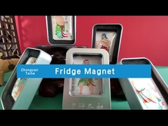 Magnéte de réfrigérateur 3D personnalisé, Magnéte de réfrigérateur souvenir en verre cristallin