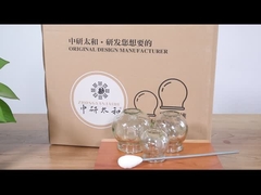 massage mettant en forme de tasse d'aspiration de vide de Hijama d'ensemble du feu en verre 5pcs avec la boîte